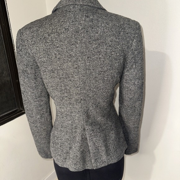 Barney's New‎ York Women's Grey Wool Blazer Bottom Up Size 40 Made In Italy - Picture 5 of 13
